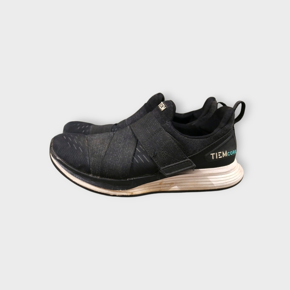 Tiem Latus Athletic Shoes Sz 7.5 Jet Black Training Studio Fitness Athleisure - Picture 2 of 8